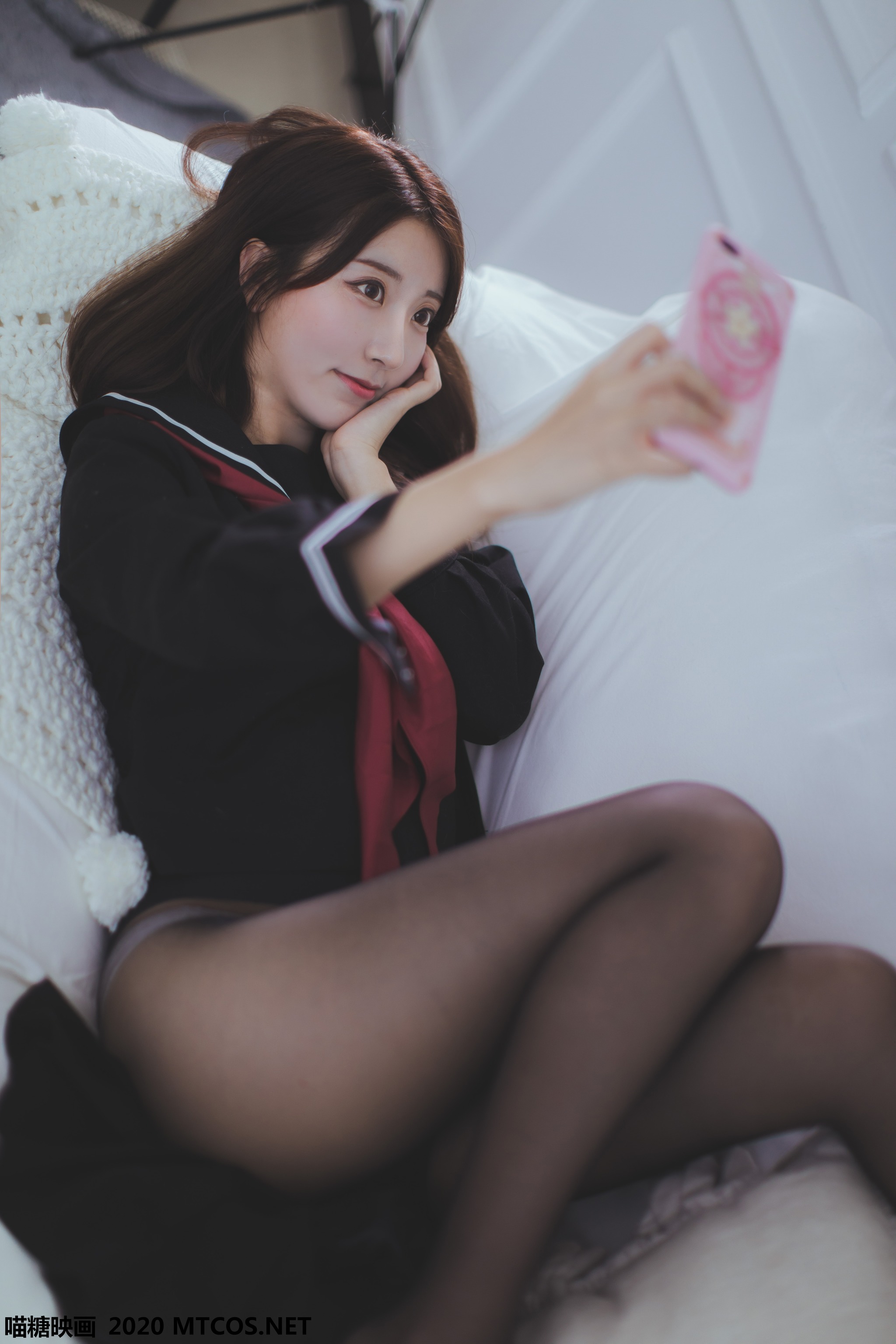 图片[1]-[喵糖映画] JKL.002 黑色JK少女[50P]-XikXak